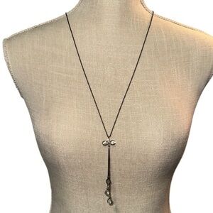 La Costa Organic Jewerly Swarovski Crystal Lariat Necklace & Earrings